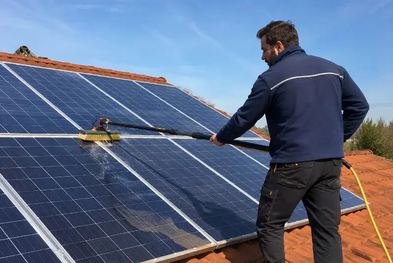Nettoyage et entretien de panneaux solaires à la Mézière